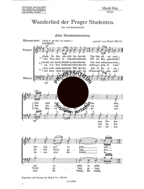 Wanderlied der Prager Studenten